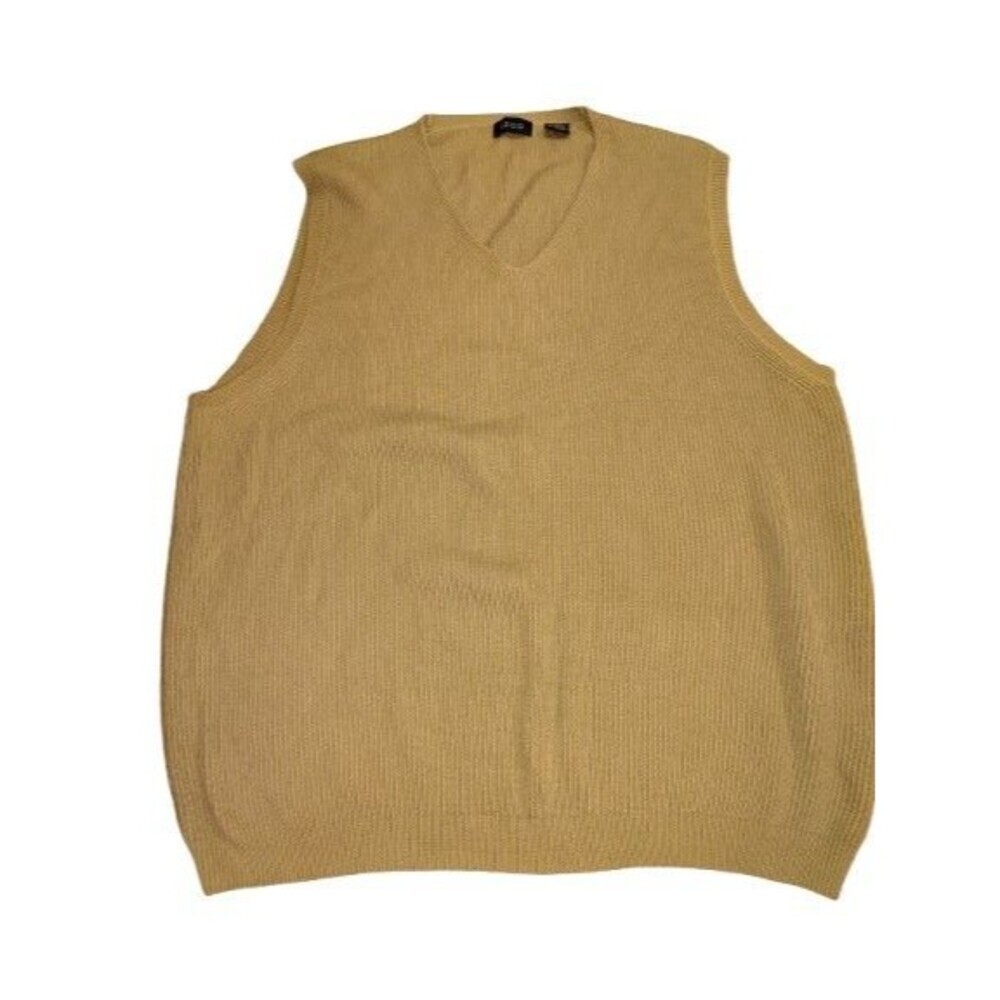 IZOD V-Neck Sweater Vest Men's Sz Large Moss Green Classic Preppy Retro Golf Dad